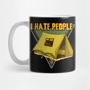 Funny I Hate People Camping Pun Mug